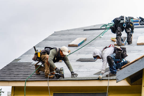 Professional Gutter Installation technician working in Pomeroy, WA